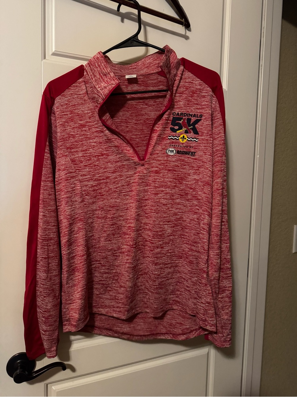 Cardinals 5K Red Heather Quarter-Zip Pullover